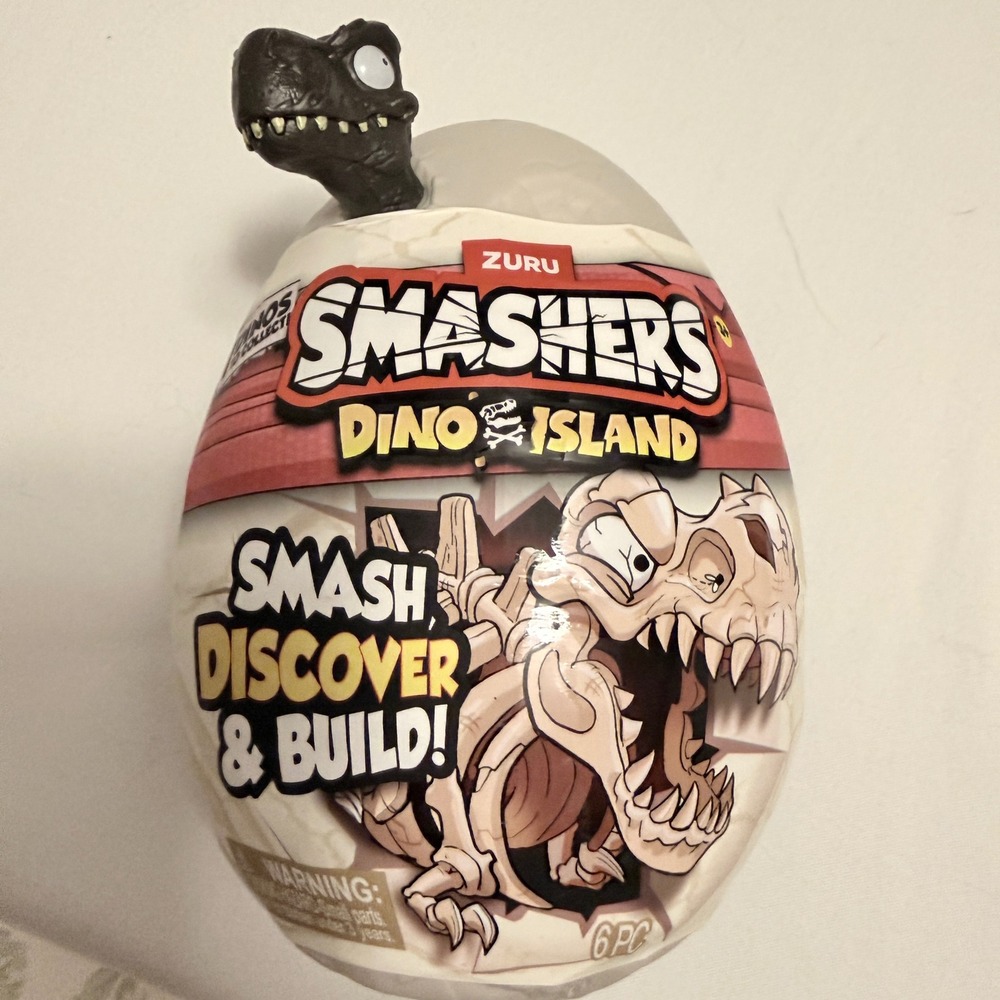 Zuru Smashers Dino Island Mini Egg Kids OS‎ Black NEW Surprise Slime Toy